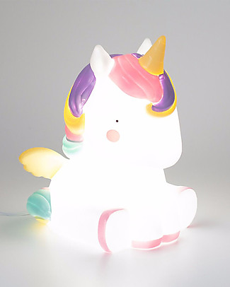 A Little Lovely Company OUTLET Big LED Light, Unicorn - White and Pink - Showroom Sample Bedside Lamps