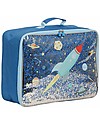A Little Lovely Company OUTLET Glitter Suitcase, Space - 42 x 31 x 15 cm - Showroom Sample Travel Bags