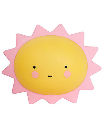 A Little Lovely Company OUTLET Little LED Light, Sun - Yellow - Showroom Sample Bedside Lamps