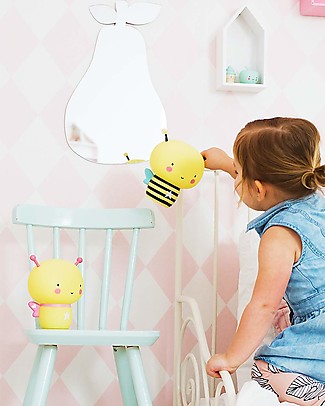 A Little Lovely Company OUTLET Rechargeable Night Light, Bee - Black & Yellow - Showroom Sample Bedside Lamps
