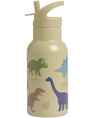 A Little Lovely Company OUTLET - Stainless Steel Drink Bottle - 350ml - Dinosaurs - Showroom Sample Thermos Bottles