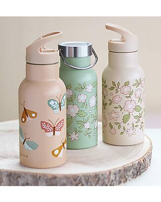 A Little Lovely Company OUTLET - Stainless Steel Insulated Water Bottle - 350 ml - Farfalle Thermos Bottles