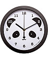 A Little Lovely Company Panda Clock, Black - With numbers! Wall Decorations