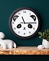 A Little Lovely Company Panda Clock, Black - With numbers! Wall Decorations