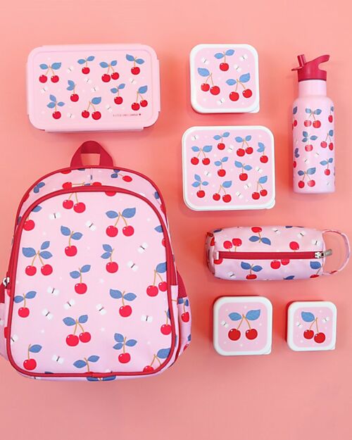 A Little Lovely Company Pencil Case for School with Zipper Closure - Cherries - 20x8x7 cm Pencil Cases