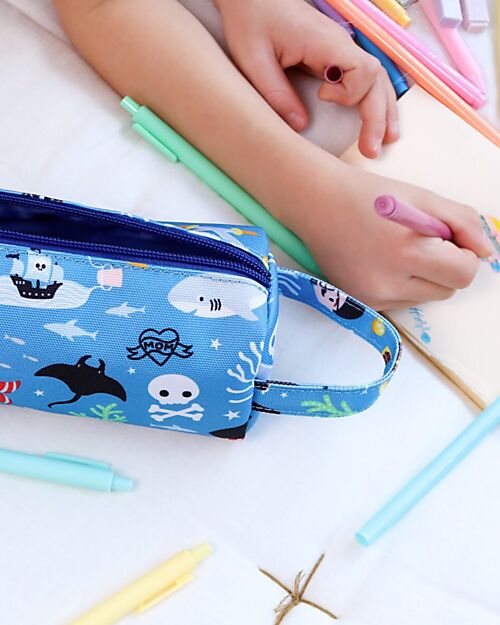 A Little Lovely Company Pencil Case for School with Zipper Closure - Pirates - 20x8x7 cm Pencil Cases