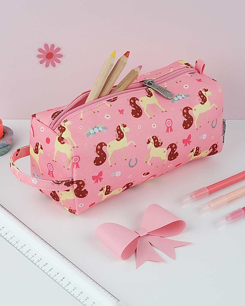 A Little Lovely Company Pencil Case, Horse - With Zipper Pencil Cases