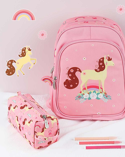 A Little Lovely Company Pencil Case, Horse - With Zipper Pencil Cases