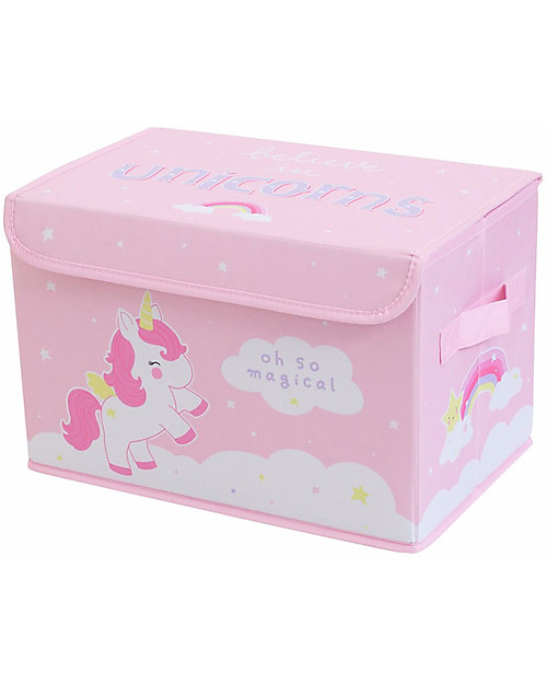 A Little Lovely Company Pop-up Box, Unicorn - Pink Toy Storage Boxes