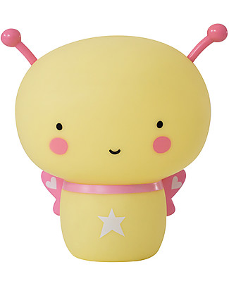 A Little Lovely Company Rechargeable Night Light, Butterfly - Pink & Yellow Bedside Lamps