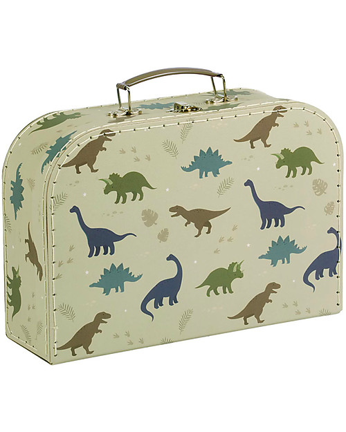 A Little Lovely Company Set of 2 Suitcases for toys - Dinosaurs Suitcases for Games