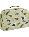 A Little Lovely Company Set of 2 Suitcases for toys - Dinosaurs Suitcases for Games