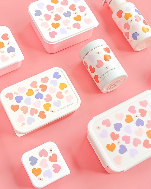 A Little Lovely Company Set of Lunch and Snack Boxes - Hearts Snack Boxes