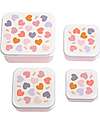 A Little Lovely Company Set of Lunch and Snack Boxes - Hearts Snack Boxes