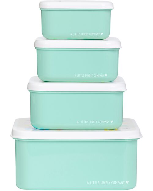 A Little Lovely Company Set of Lunch and Snack Boxes - Jungle Snack Boxes