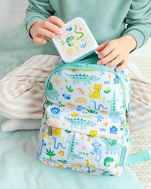 A Little Lovely Company Set of Lunch and Snack Boxes - Jungle Snack Boxes