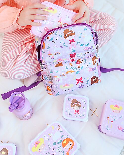 A Little Lovely Company Set of Lunch and Snack Boxes - Princesses Snack Boxes