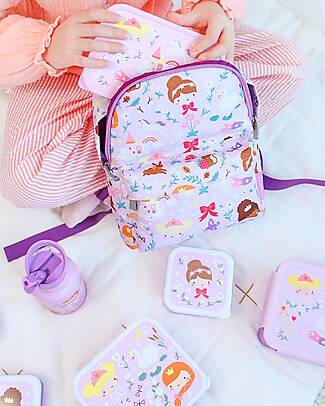 A Little Lovely Company Set of Lunch and Snack Boxes - Princesses Snack Boxes