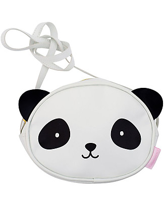 A Little Lovely Company Shoulder Bag, Panda - Black and White Pouch