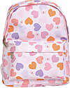 A Little Lovely Company Small Backpack - Hearts - 23,5x30x10 cm Kindergarten Backpacks