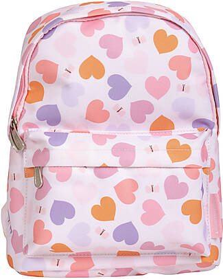 A Little Lovely Company Small Backpack - Hearts - 23,5x30x10 cm Kindergarten Backpacks