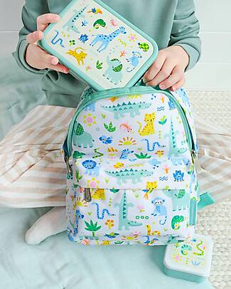 A Little Lovely Company Small Backpack - Jungle - 23,5x30x10 cm Kindergarten Backpacks