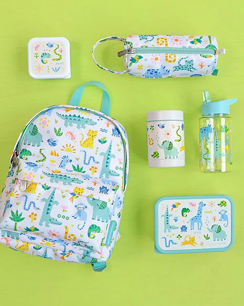 A Little Lovely Company Small Backpack - Jungle - 23,5x30x10 cm Kindergarten Backpacks