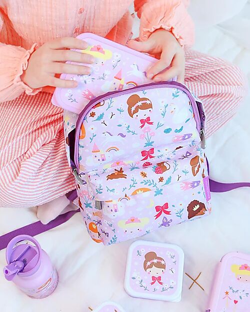A Little Lovely Company Small Backpack - Princesses - 23,5x30x10 cm Kindergarten Backpacks