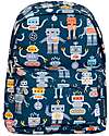 A Little Lovely Company Small Backpack - Robot - 23,5x30x10 cm Kindergarten Backpacks