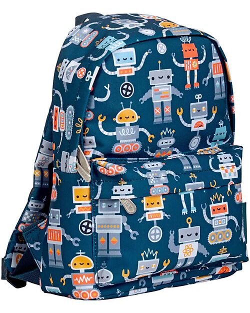 A Little Lovely Company Small Backpack - Robot - 23,5x30x10 cm Kindergarten Backpacks