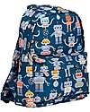 A Little Lovely Company Small Backpack - Robot - 23,5x30x10 cm Kindergarten Backpacks