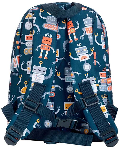 A Little Lovely Company Small Backpack - Robot - 23,5x30x10 cm Kindergarten Backpacks