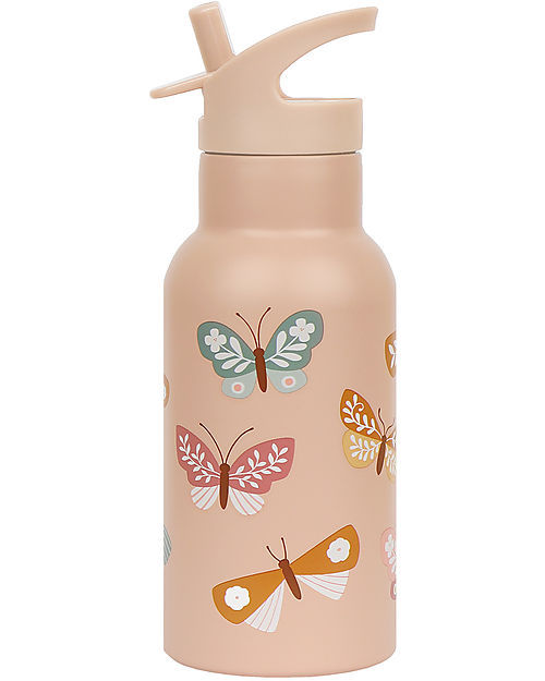 A Little Lovely Company Stainless Steel Drink Bottle - 350ml - Butterflies Thermos Bottles