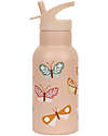 A Little Lovely Company Stainless Steel Drink Bottle - 350ml - Butterflies Thermos Bottles