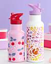 A Little Lovely Company Stainless Steel Drink Bottle - 350ml - Cherries Thermos Bottles