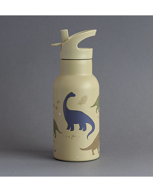 A Little Lovely Company Stainless Steel Drink Bottle - 350ml - Dinosaurs Thermos Bottles