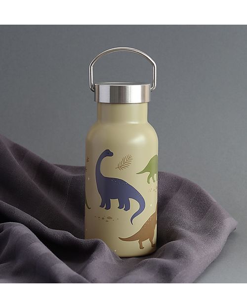A Little Lovely Company Stainless Steel Drink Bottle - 350ml - Dinosaurs Thermos Bottles