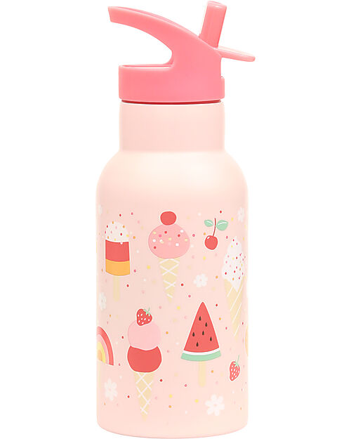 A Little Lovely Company Stainless Steel Drink Bottle - 350ml - Ice-Cream Thermos Bottles