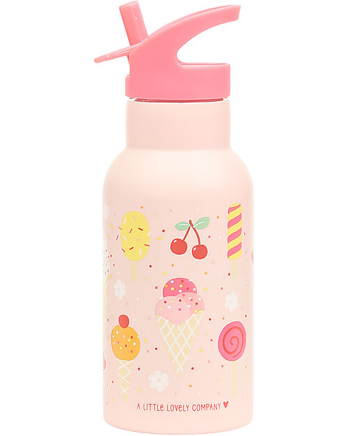 A Little Lovely Company Stainless Steel Drink Bottle - 350ml - Ice-Cream Thermos Bottles