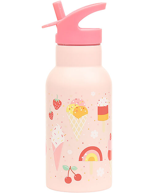 A Little Lovely Company Stainless Steel Drink Bottle - 350ml - Ice-Cream Thermos Bottles