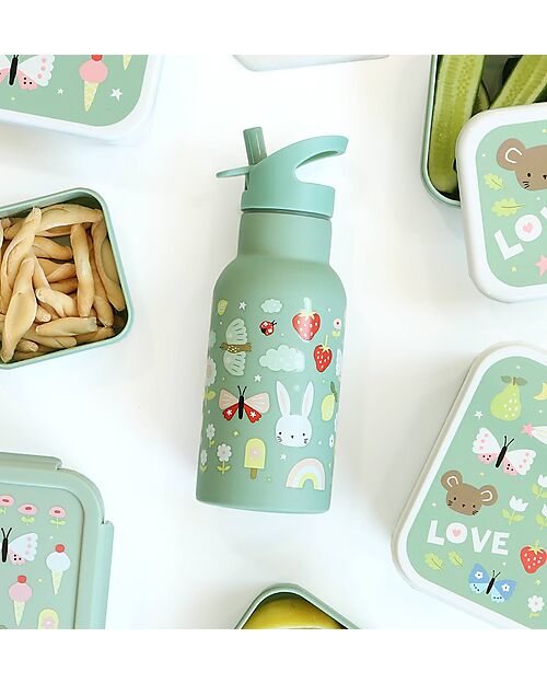 A Little Lovely Company Stainless Steel Drink Bottle - 350ml - Joy Thermos Bottles