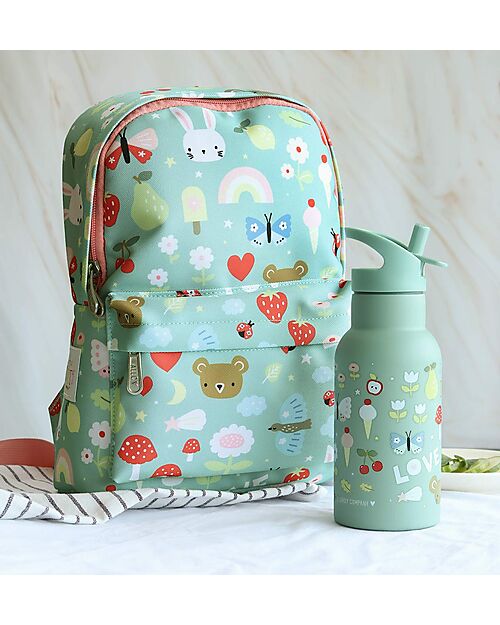 A Little Lovely Company Stainless Steel Drink Bottle - 350ml - Joy Thermos Bottles