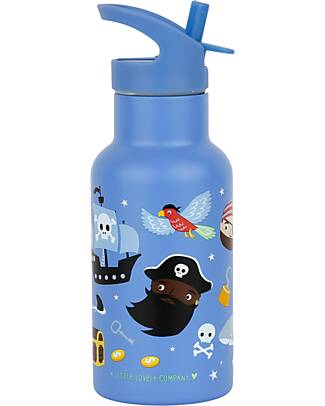 A Little Lovely Company Stainless Steel Drink Bottle - 350ml - Pirates Non-Thermal Water Bottles