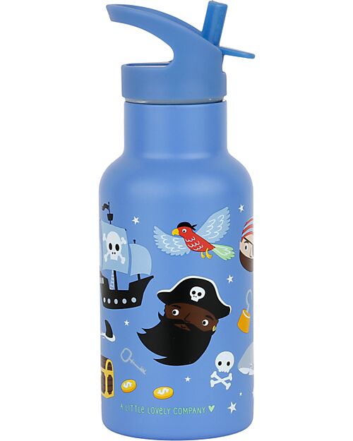 A Little Lovely Company Stainless Steel Drink Bottle - 350ml - Pirates Thermos Bottles