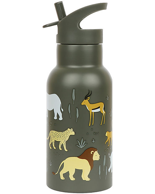 A Little Lovely Company Stainless Steel Drink Bottle - 350ml - Savana Thermos Bottles