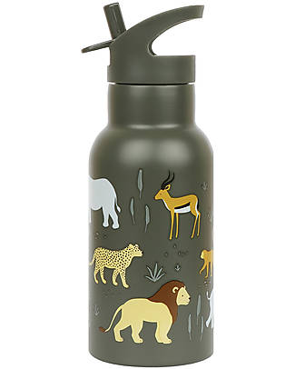 A Little Lovely Company Stainless Steel Drink Bottle - 350ml - Savana Thermos Bottles