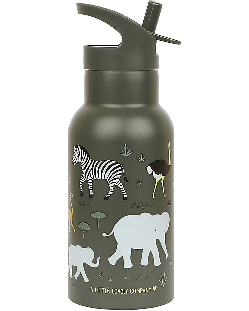 A Little Lovely Company Stainless Steel Drink Bottle - 350ml - Savana Thermos Bottles