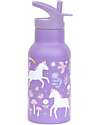 A Little Lovely Company Stainless Steel Drink Bottle - 350ml - Unicorn Dreams Non-Thermal Water Bottles