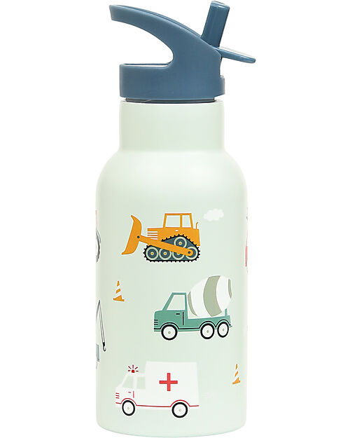 A Little Lovely Company Stainless Steel Drink Bottle - 350ml - Vehicles Thermos Bottles