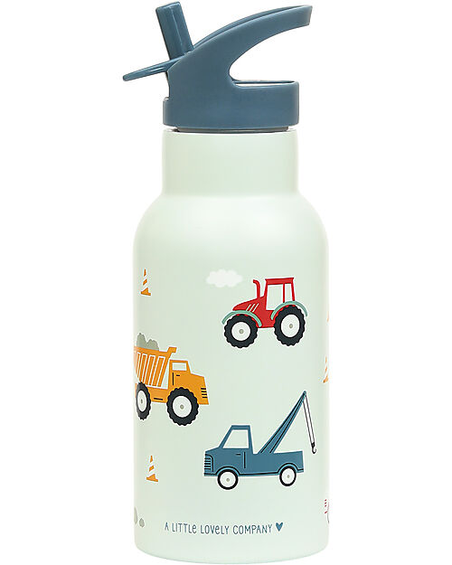 A Little Lovely Company Stainless Steel Drink Bottle - 350ml - Vehicles Thermos Bottles